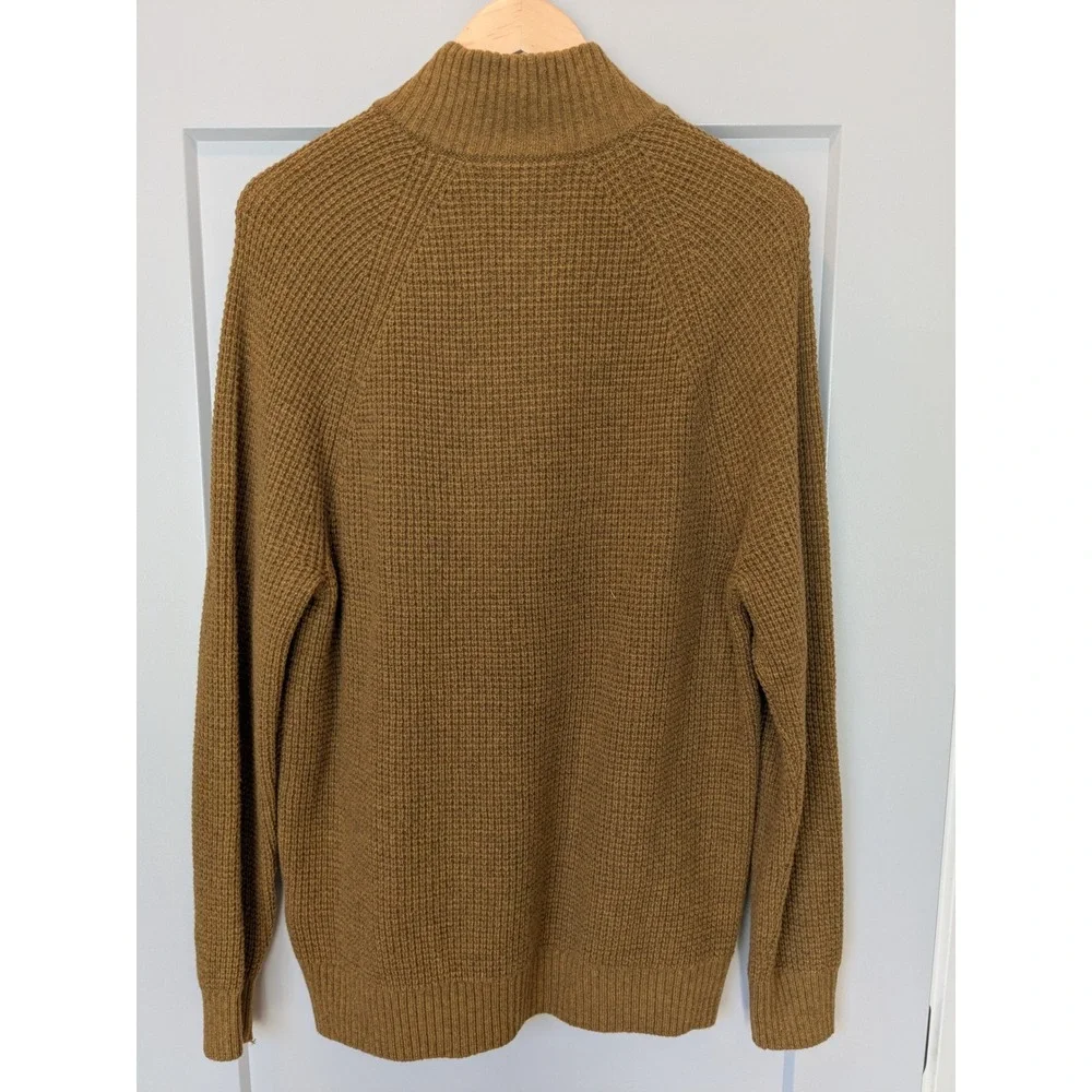 NWT $109 Banana Republic Men's Luxury Italian Wool Button Mock Neck Sweater L‎
